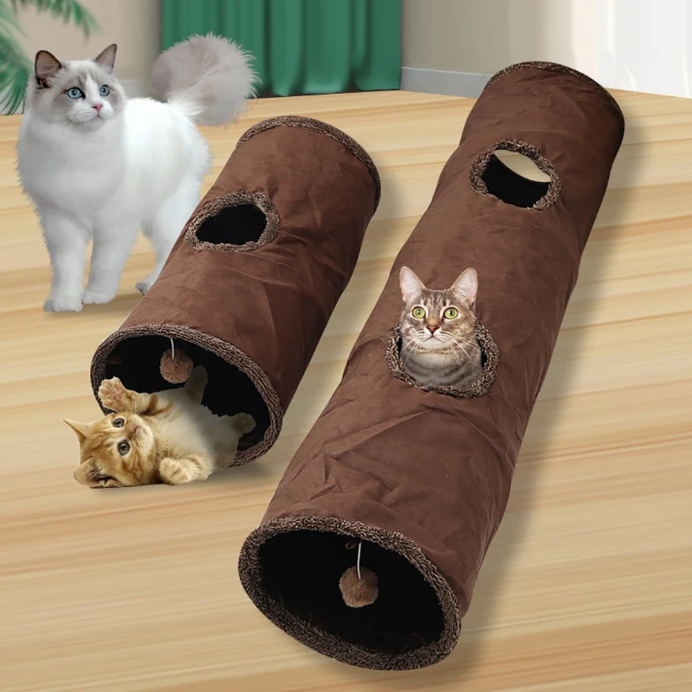 Long suede tunnel for cat