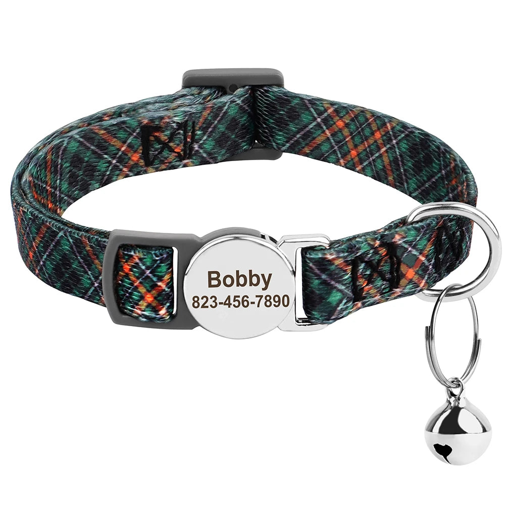 Personalized printed cat collar