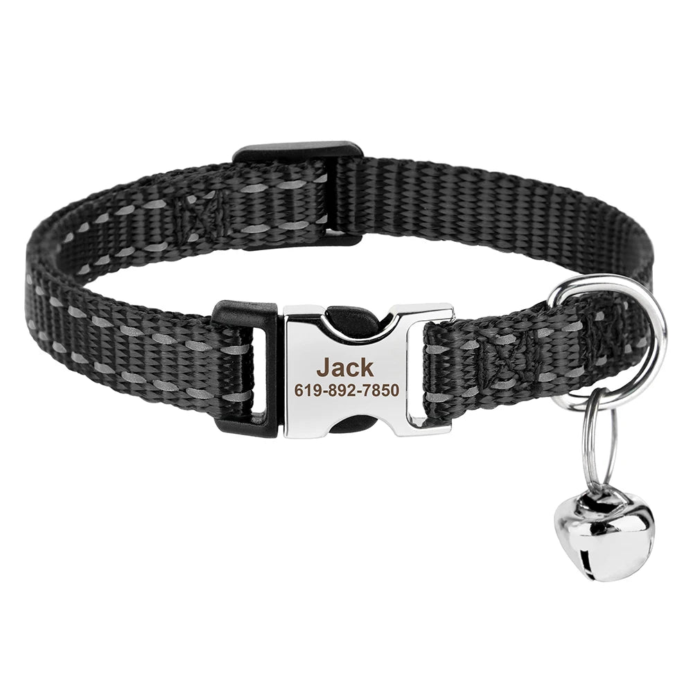 Personalized printed cat collar