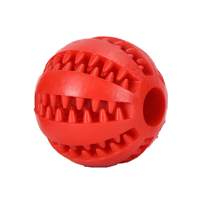 Interactive rubber ball for pets