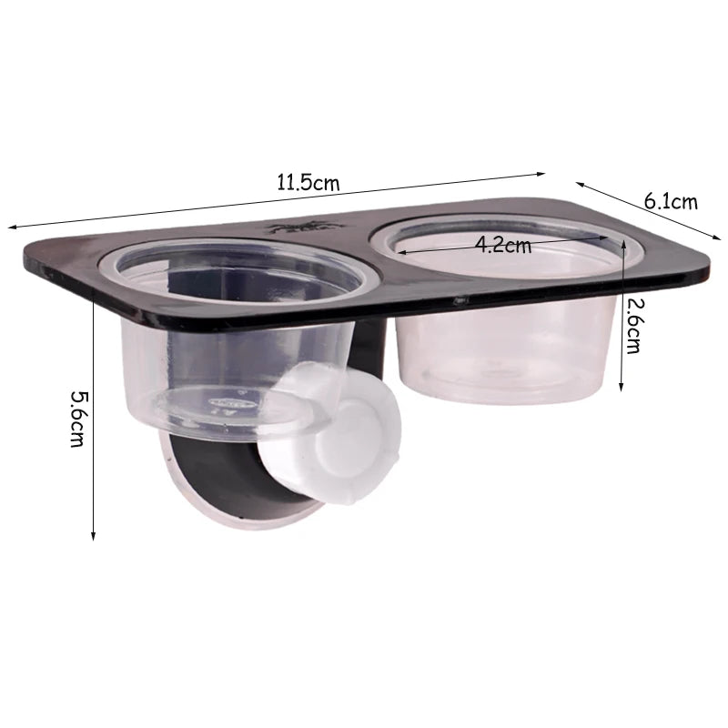 Reptile feeder with suction cup