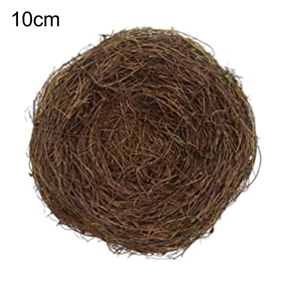 Vintage Round Bird's Nest in Rattan
