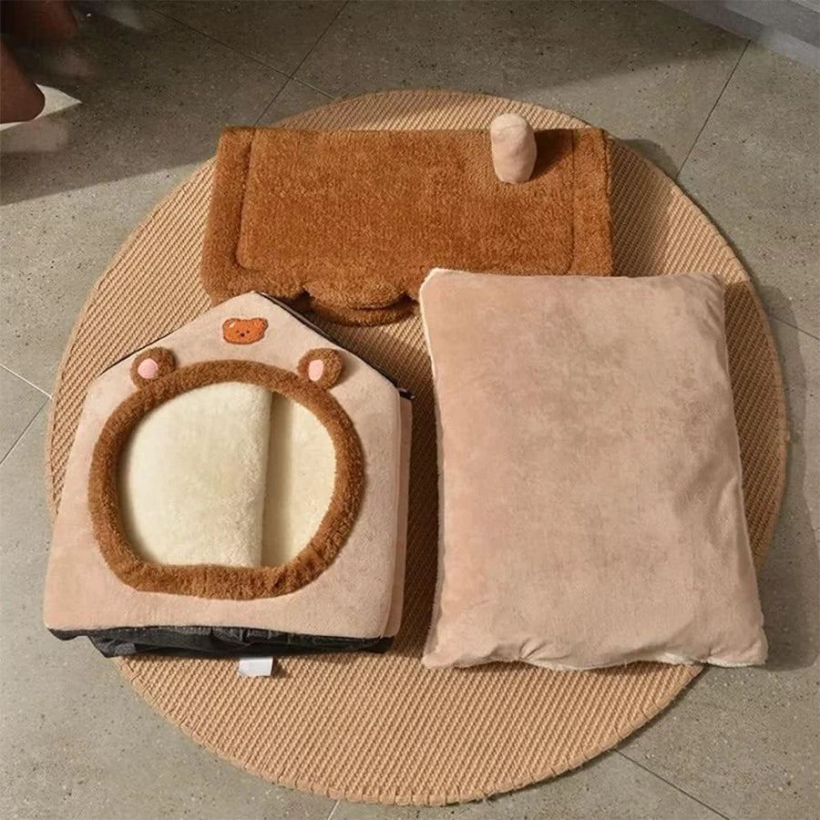Foldable and washable house for pets