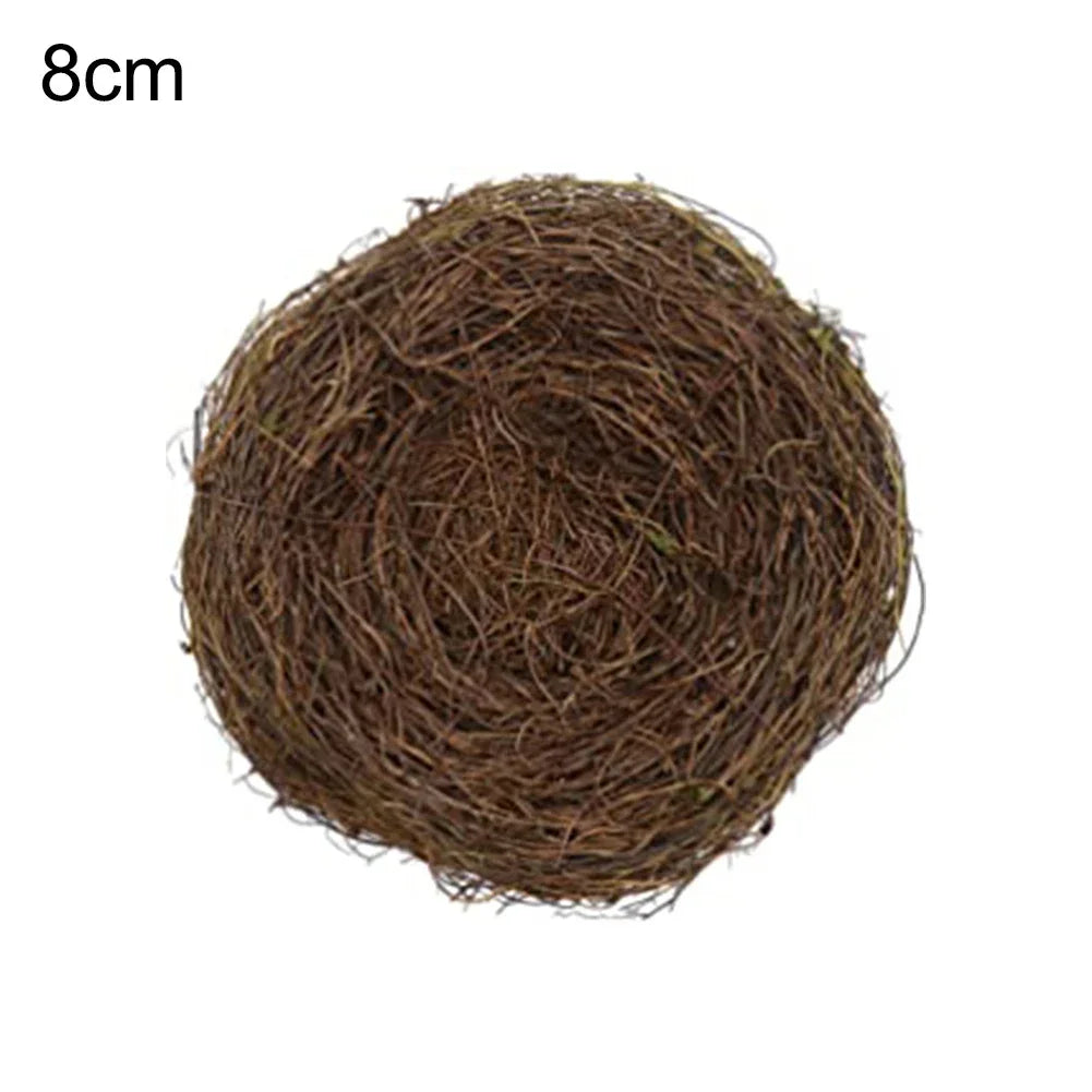 Vintage Round Bird's Nest in Rattan