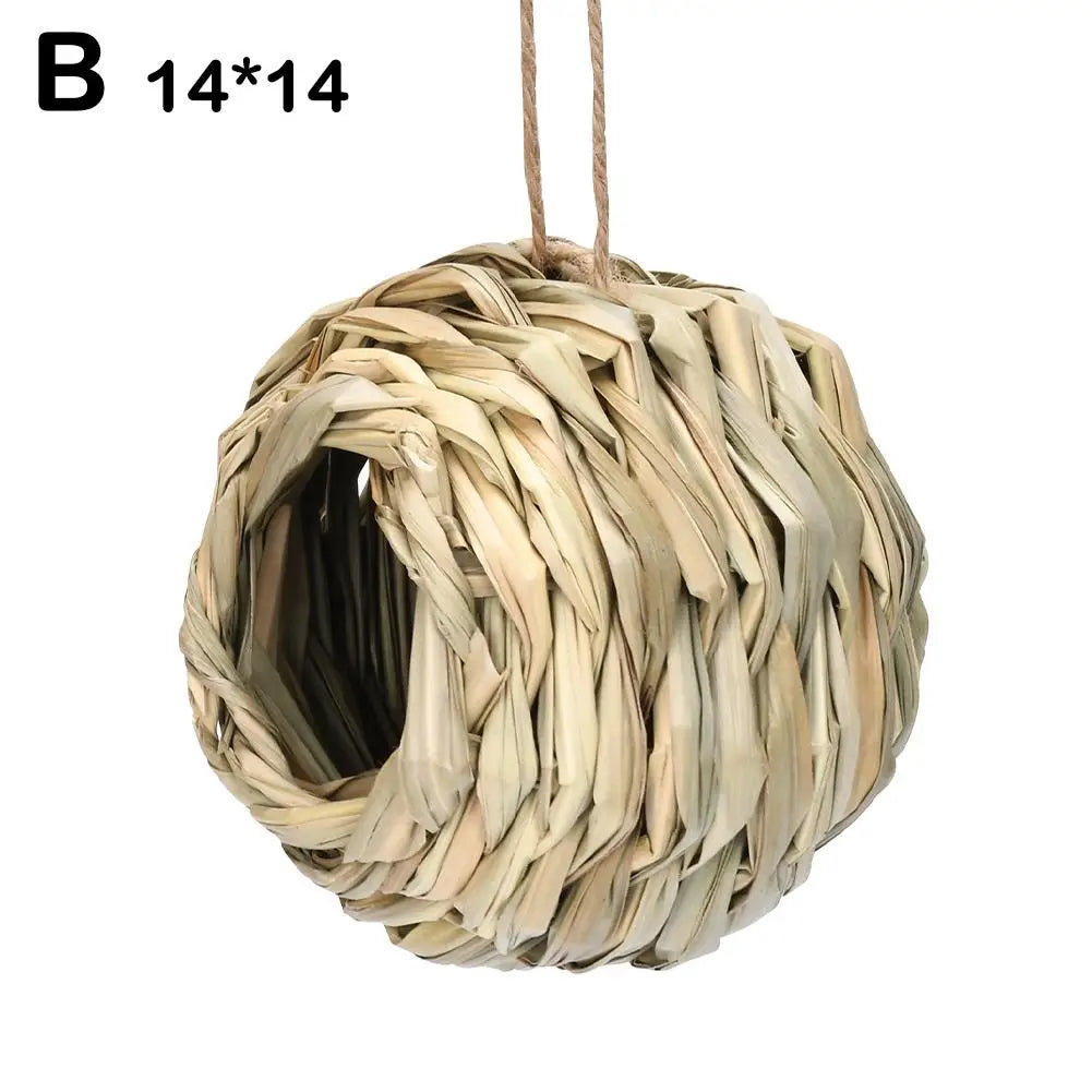 Woven straw bird's nest