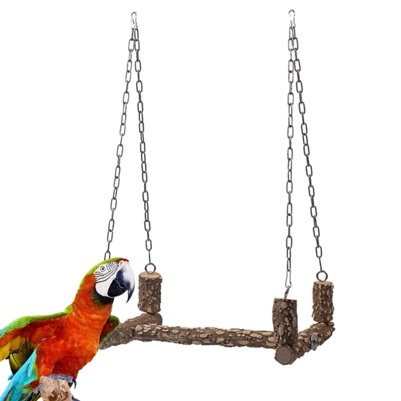 Wooden perch for birds
