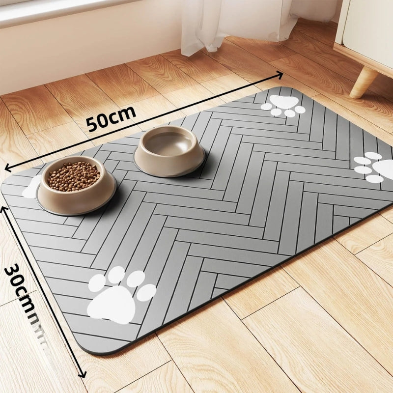 Absorbent Polymer Placemat for Pets 