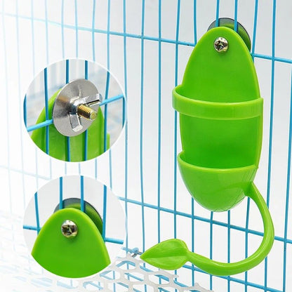 Plastic parrot feeder 