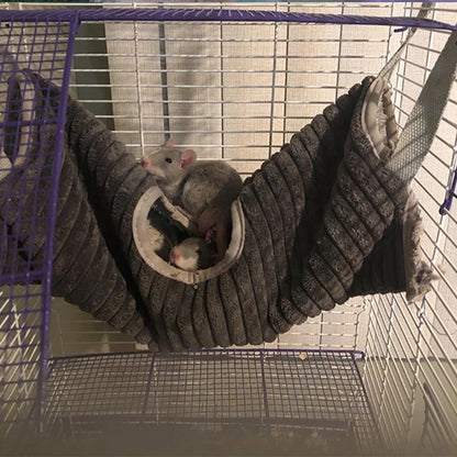 Warm winter hammock for small animals 