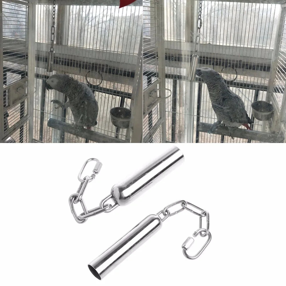 Stainless steel bell for pet birds 