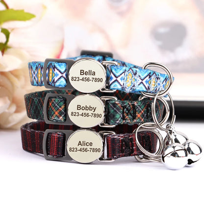Personalized printed cat collar 