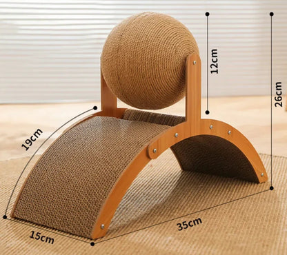 Wooden scratching ball for cat 