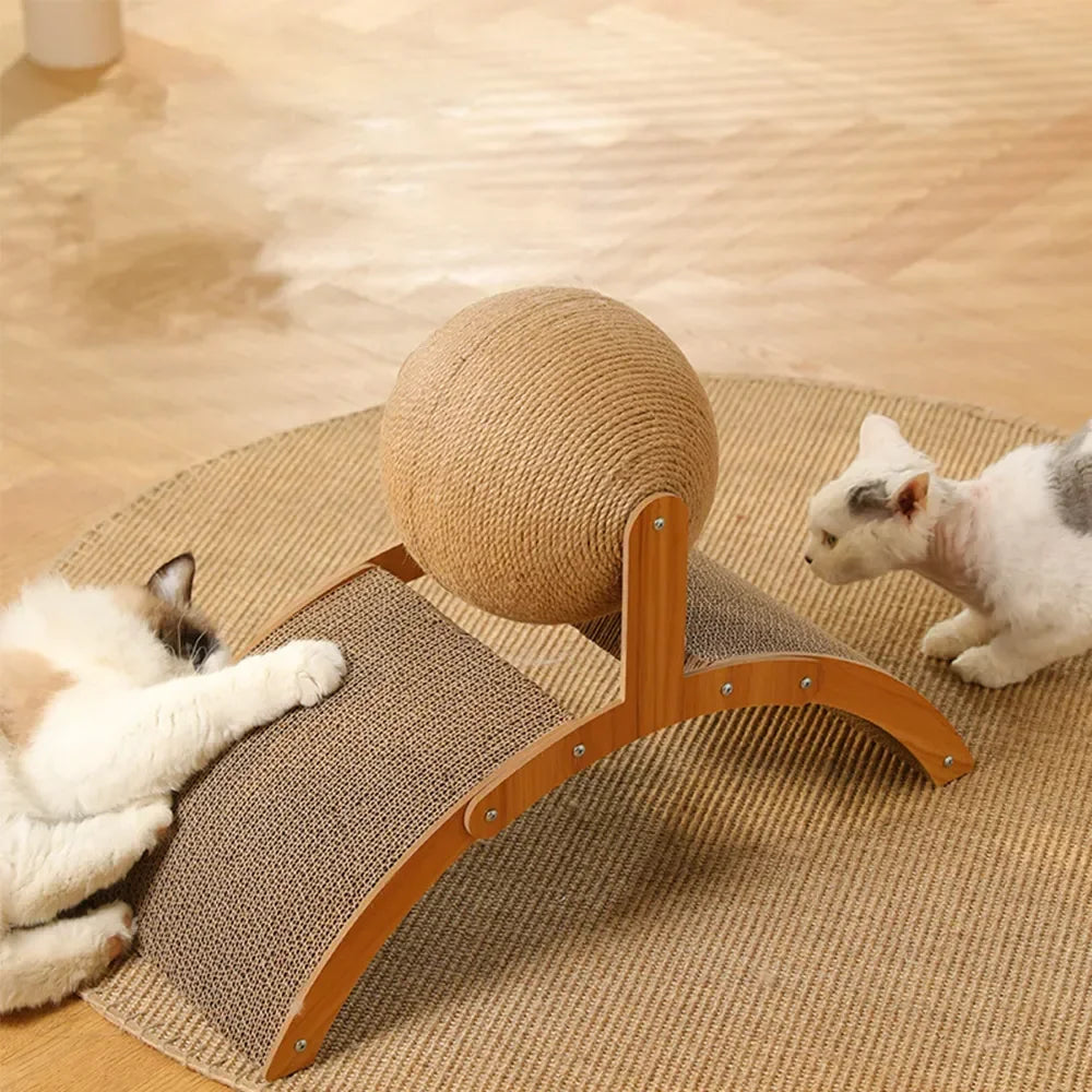 Wooden scratching ball for cat 