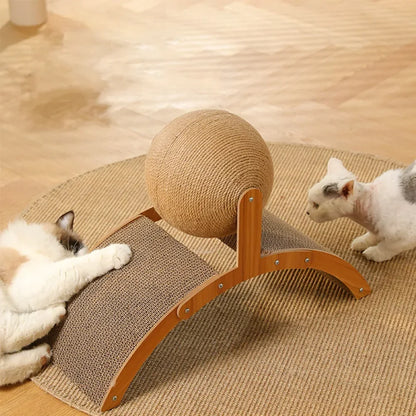 Wooden scratching ball for cat 