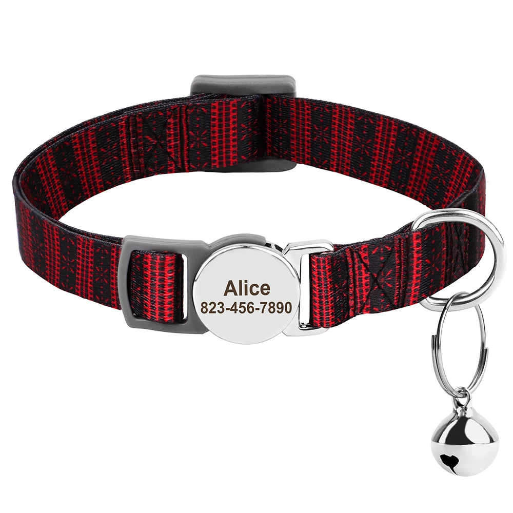 Personalized printed cat collar 
