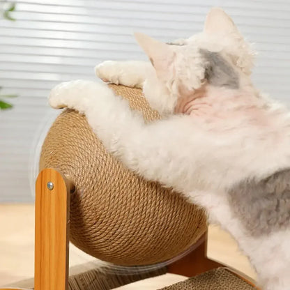 Wooden scratching ball for cat 
