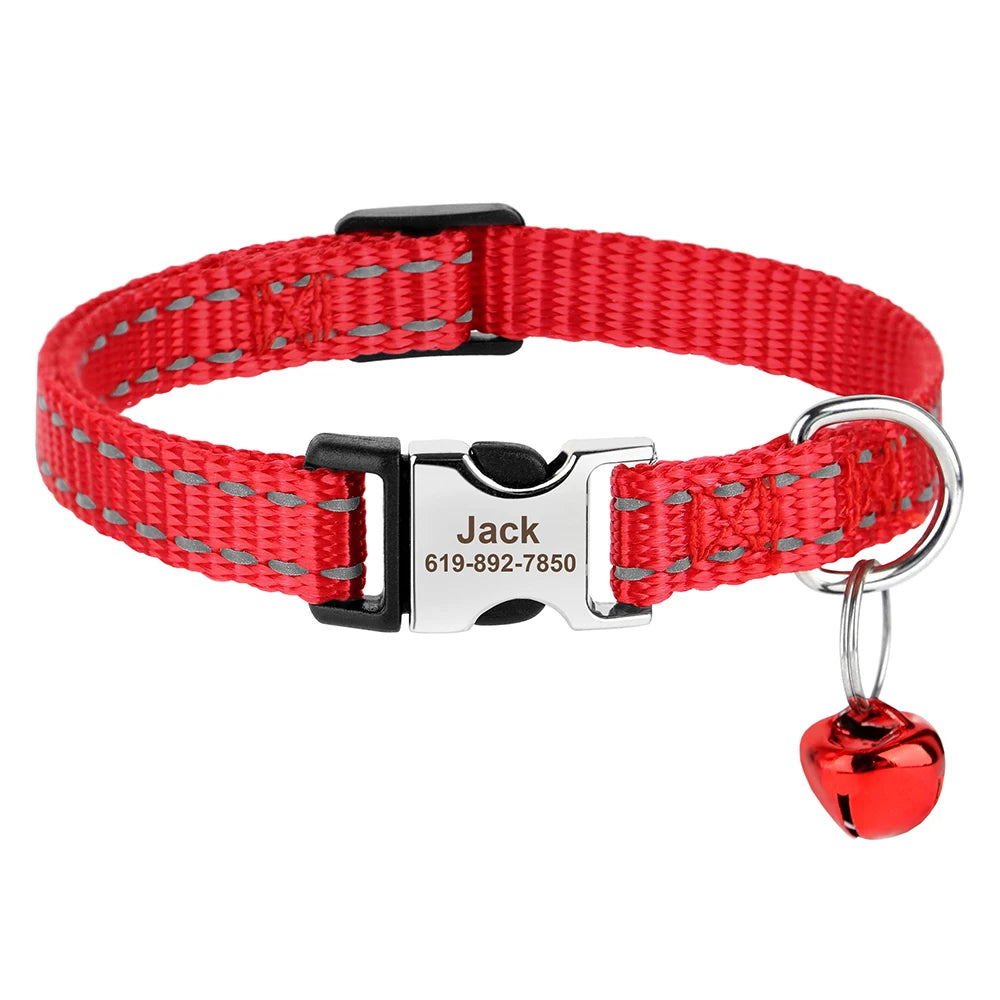 Personalized printed cat collar 