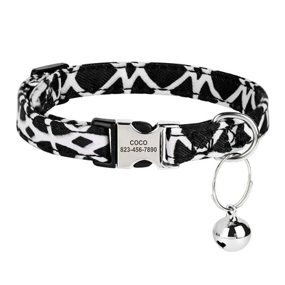 Personalized printed cat collar 
