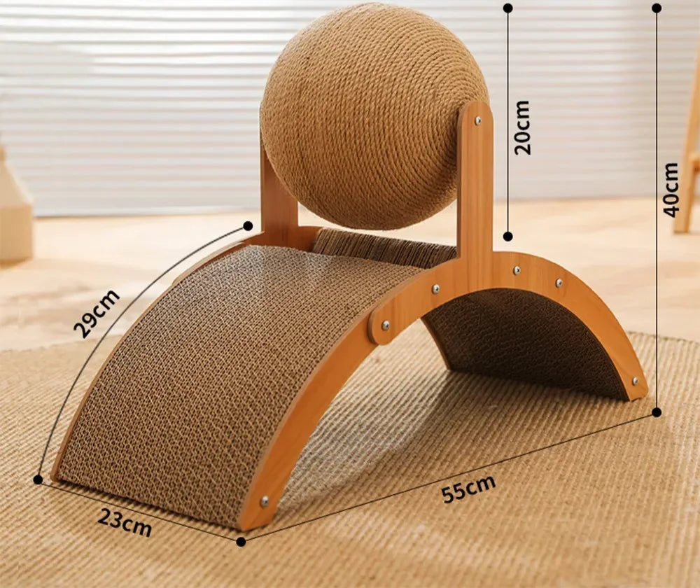 Wooden scratching ball for cat 