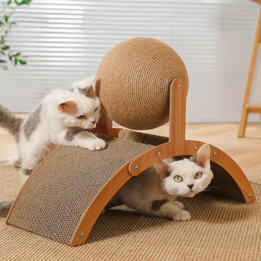 Wooden scratching ball for cat 