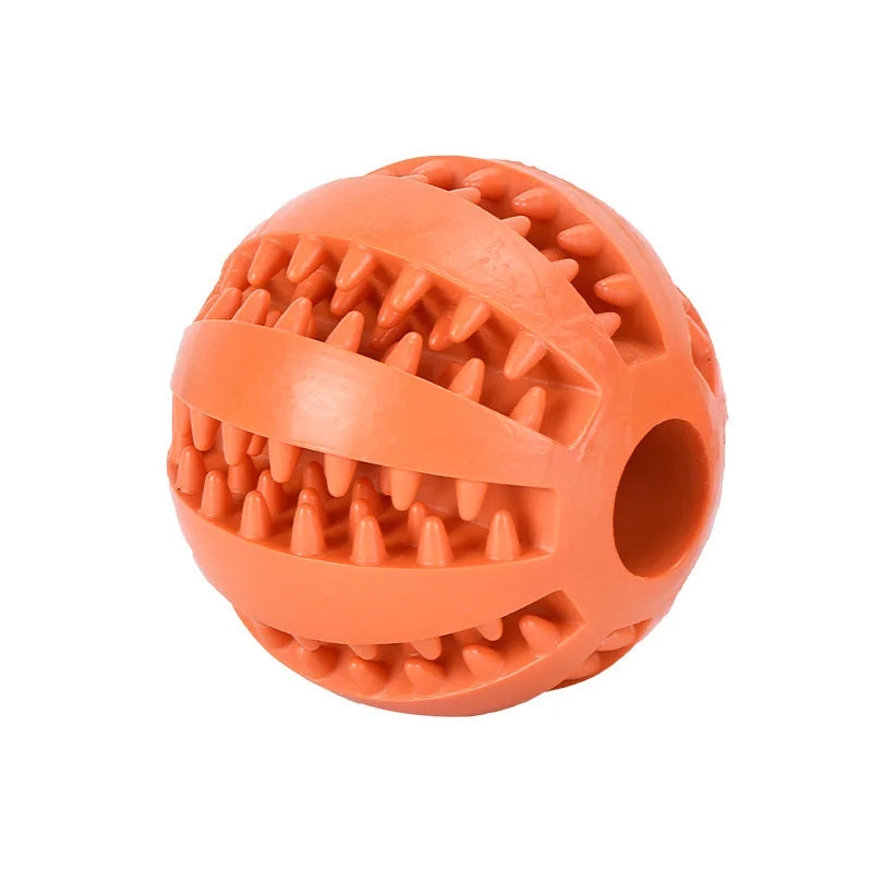 Interactive rubber ball for pets 