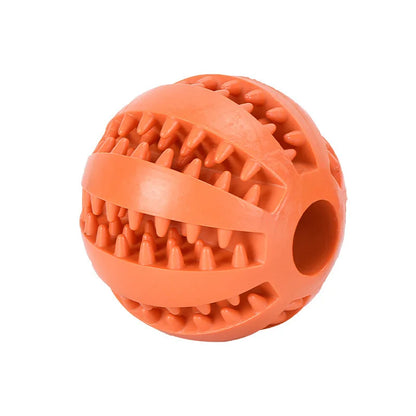 Interactive rubber ball for pets 