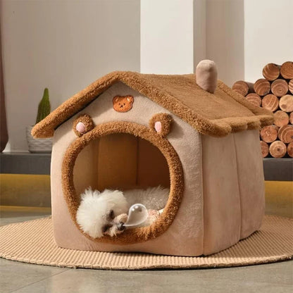 Foldable and washable house for pets 