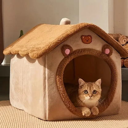 Foldable and washable house for pets 