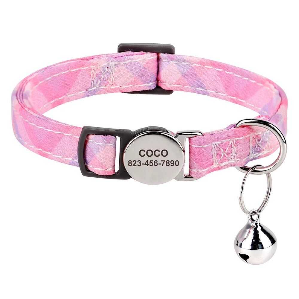 Personalized printed cat collar 