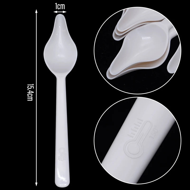 Plastic feeding spoons for baby birds 