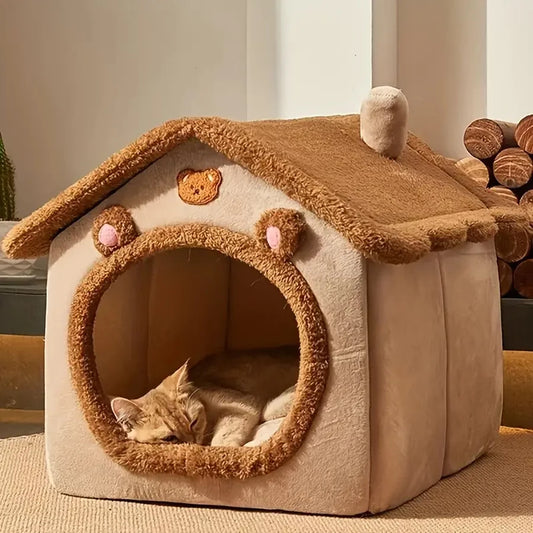 Foldable and washable house for pets 