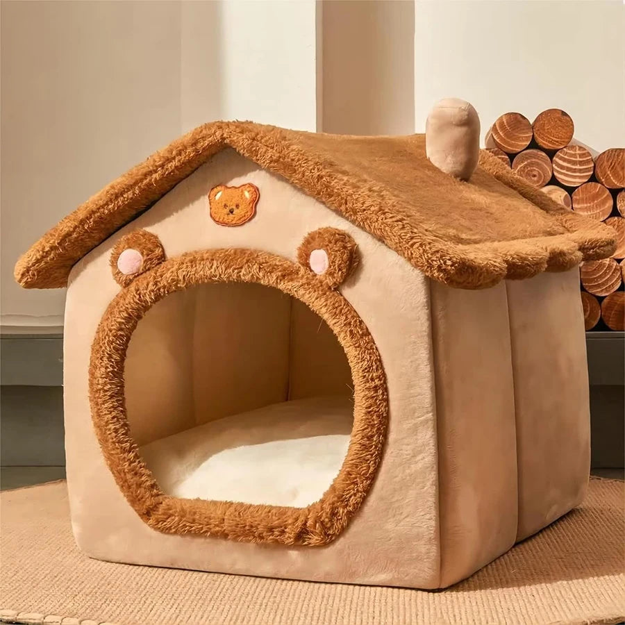 Foldable and washable house for pets 