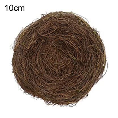 Vintage Round Bird's Nest in Rattan 