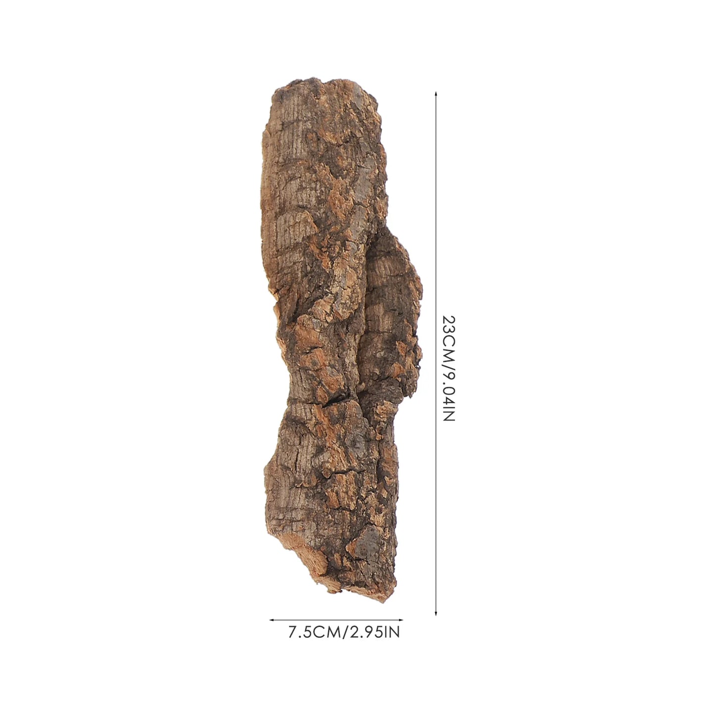 Natural cork bark decor for reptiles 