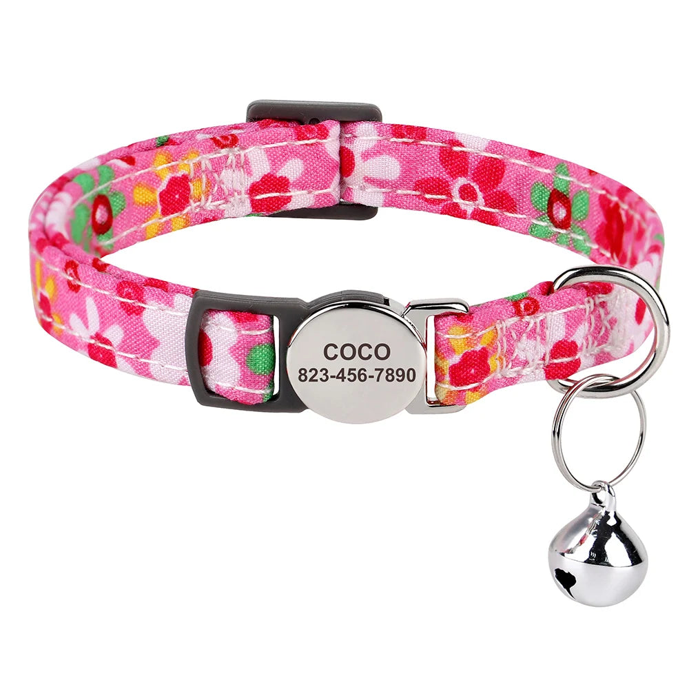 Personalized printed cat collar 