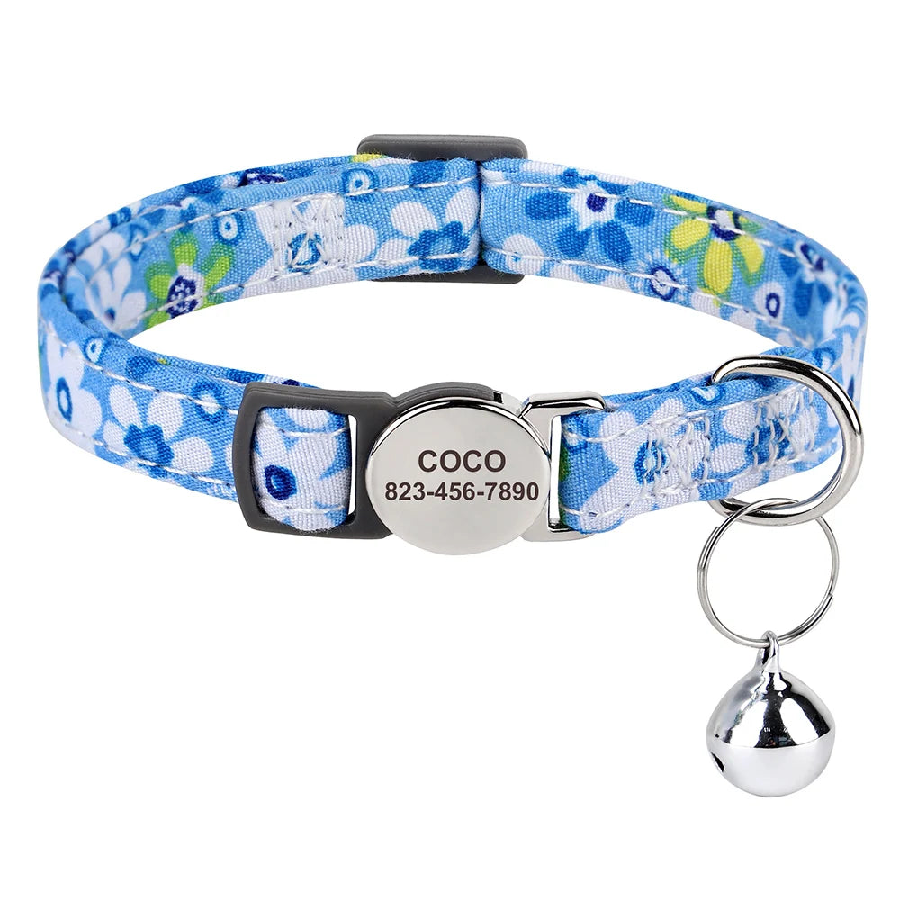 Personalized printed cat collar 