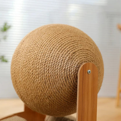 Wooden scratching ball for cat 