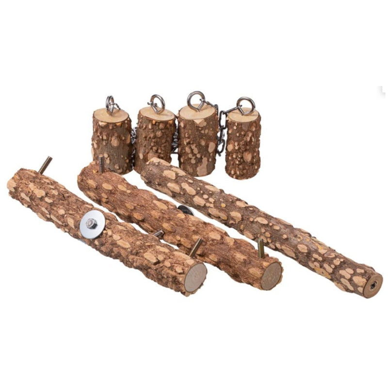 Wooden perch for birds 