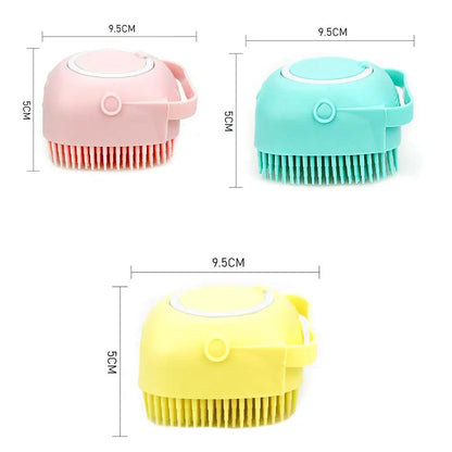 Silicone bath brush for dogs 