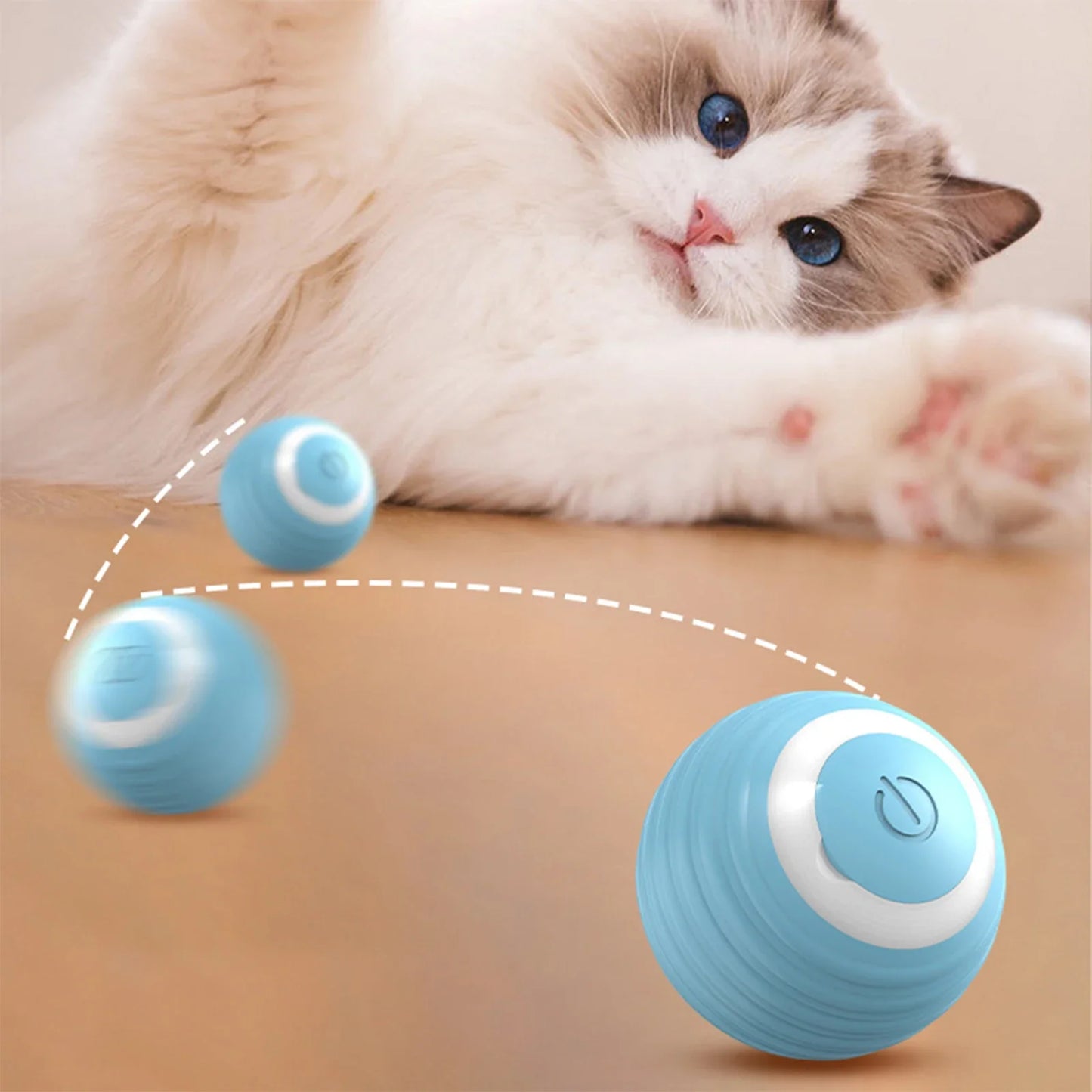 Electric ball with automatic movement for cats 