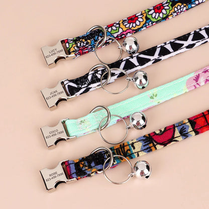 Personalized printed cat collar 
