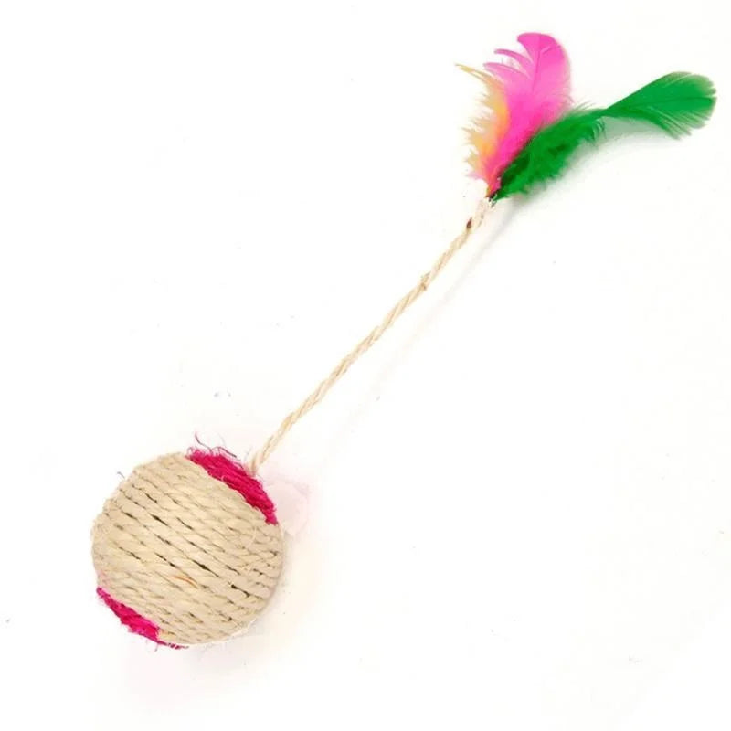 Natural fiber scratching ball for Cat 