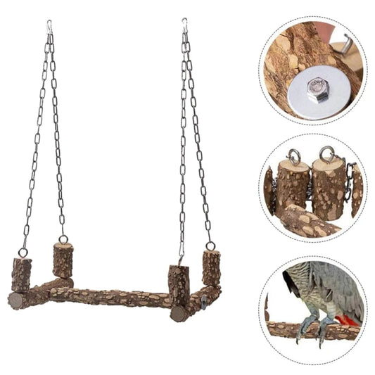 Wooden perch for birds 
