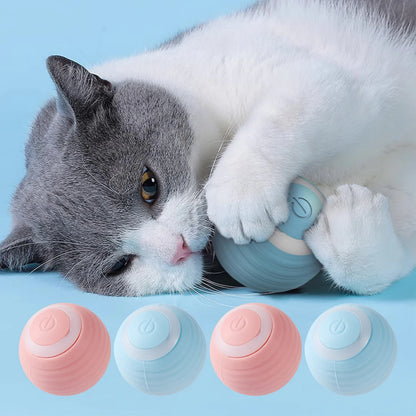 Electric ball with automatic movement for cats 