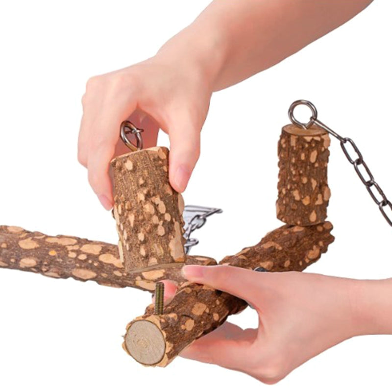 Wooden perch for birds 