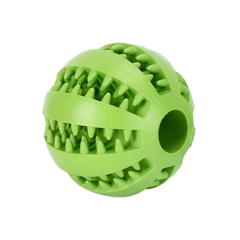 Interactive rubber ball for pets 