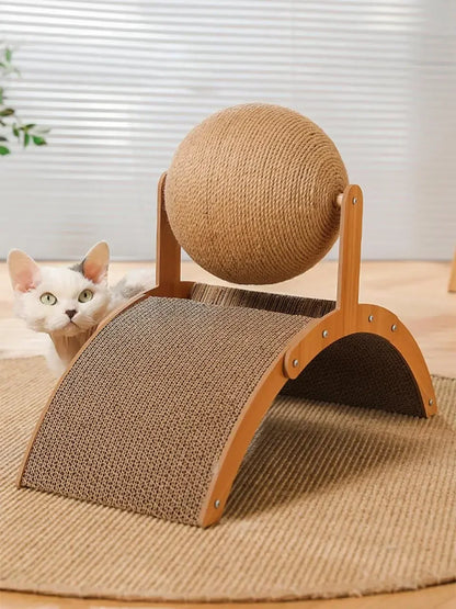 Wooden scratching ball for cat 
