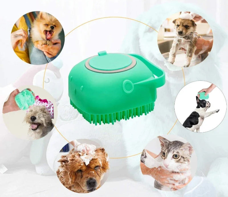 Silicone bath brush for dogs 
