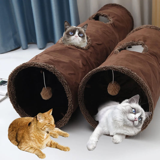 Long suede tunnel for cat 