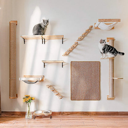 Wall-mounted climbing shelf for cat 